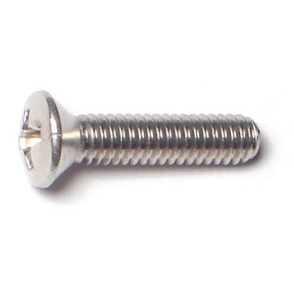 Midwest Fastener #8-32 x 3/4 in Phillips Oval Machine Screw, Plain Stainless Steel, 100 PK 05003